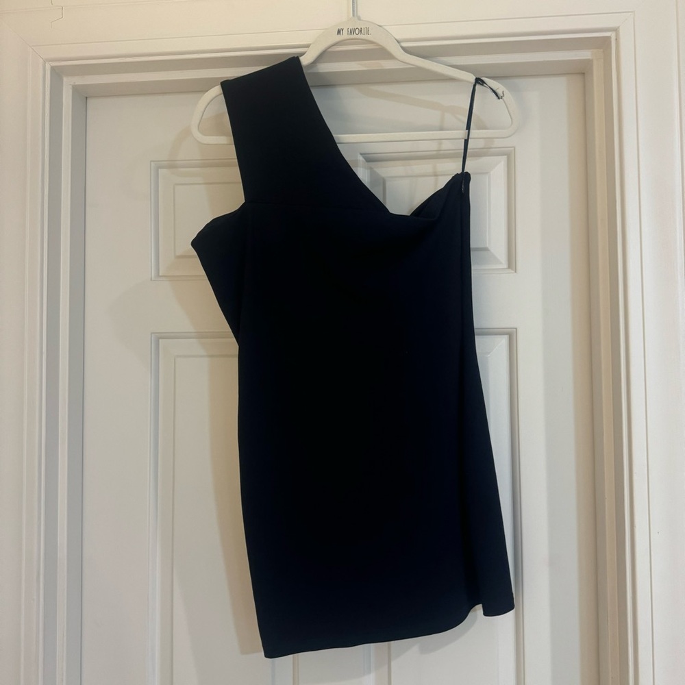 Superdown Navy One-Shoulder Dress